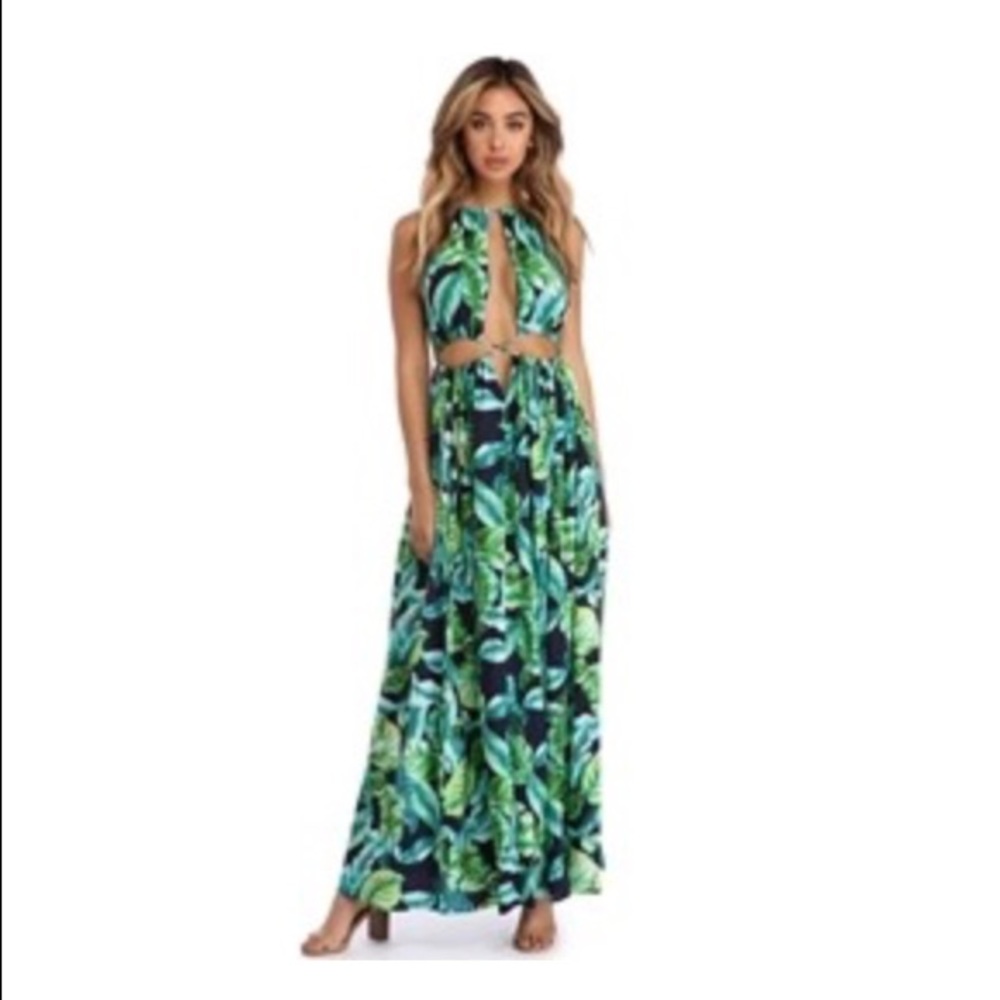 Tropic Blues Maxi Dress